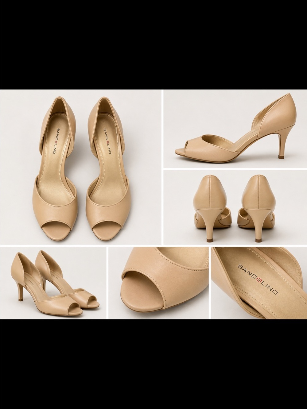 Bandolino Nude Peep-Toe Heels